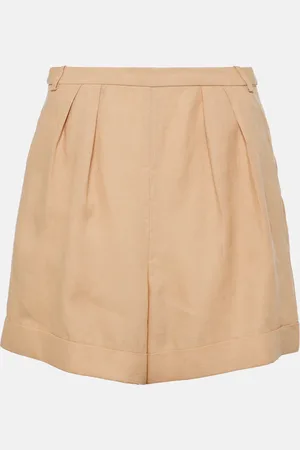 Loro Piana Pleated linen shorts
