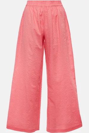 Jade Swim Mika high-rise cotton wide-leg pants