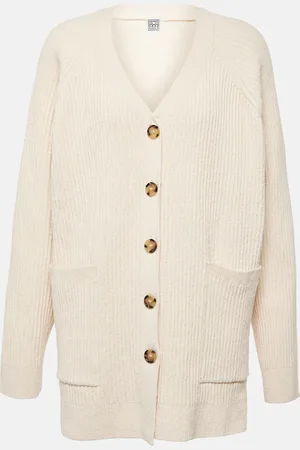 Totême Oversized cotton-blend bouclÃ© cardigan
