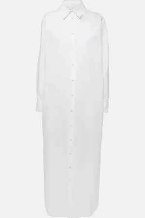 The Row Izumi oversized cotton poplin shirt dress