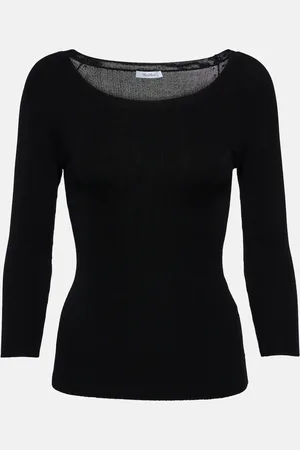 Max Mara Bill ribbed-knit off-shoulder jersey top