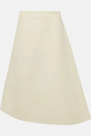 Jil Sander Asymmetric cotton midi skirt
