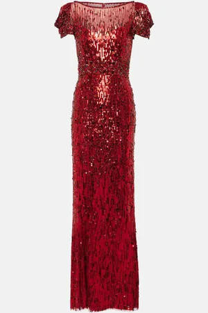 Jenny Packham Sungem sequined gown