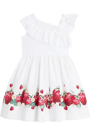 MONNALISA Ruffled printed cotton dress