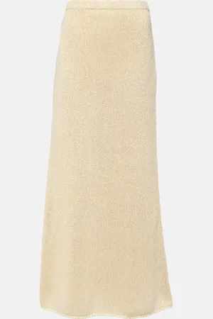 The Row Fumaia knitted silk maxi skirt