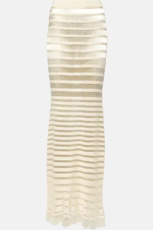 Tom Ford Fringed knit maxi skirt