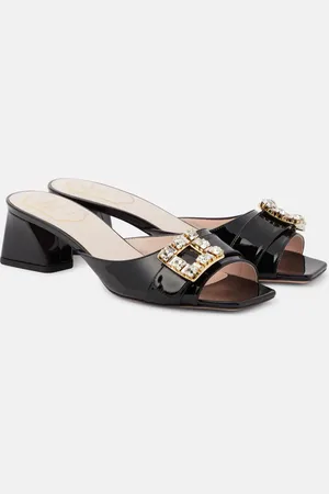 Roger Vivier Bikiviv embellished patent leather mules