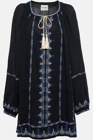 Marant Etoile Parsley embroidered cotton voile minidress