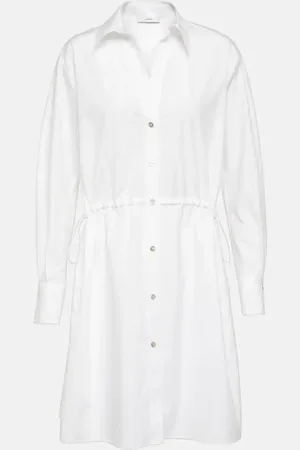 Vince Ruched cotton shirtdress