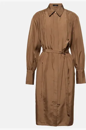 Joseph Danton pleated silk shirt dress