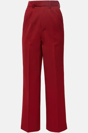 JACQUES WEI High-rise wool-blend wide-leg pants