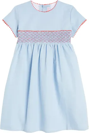 Uriella floral cotton dress in blue - Morley