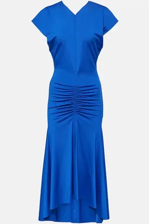 Victoria Beckham Ruched jersey midi dress