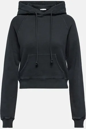 The Row Timmi cropped cotton-blend jersey hoodie