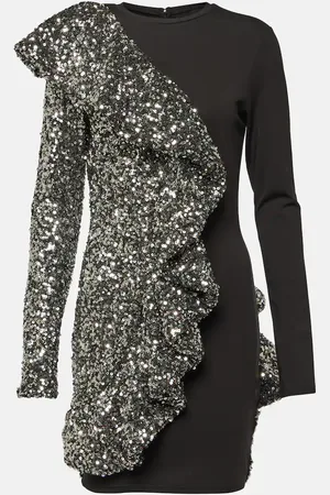 ROTATE Sequined ruffled minidress