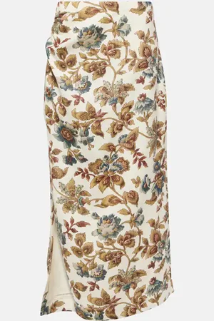 SIR Eleanora floral linen maxi skirt