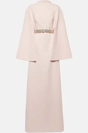 Safiyaa Harper embellished caped gown