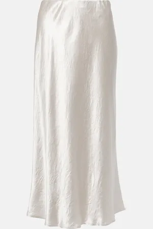 Chain-detail silk satin midi skirt in black - Loewe, Mytheresa in 2024
