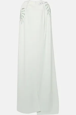 Safiyaa Mattia embellished caped crÃªpe gown