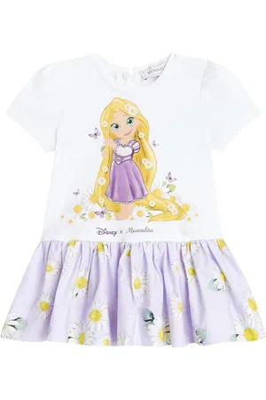 MONNALISA Baby printed cotton-blend jersey dress