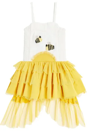 Stella McCartney Embroidered ruffled tulle dress