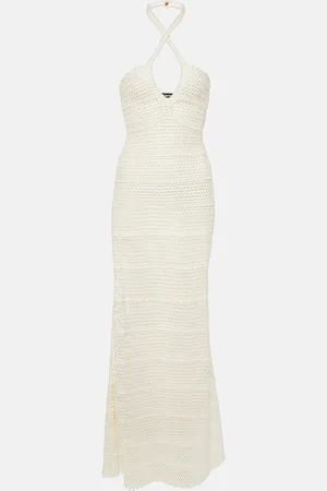 Tom Ford Halterneck crochet maxi dress