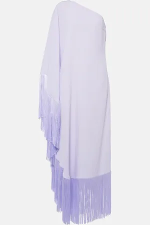 ‎Taller Marmo‎ Spritz fringed crÃªpe cady gown