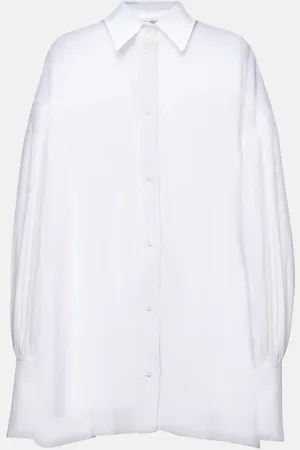 The Attico Oversized balloon-sleeve cotton shirt
