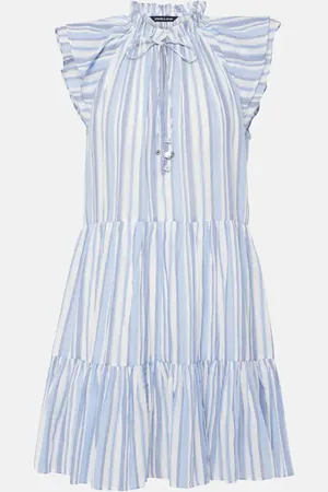 VERONICA BEARD Striped cotton minidress