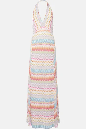 Missoni Zig Zag halterneck lamÃ© maxi dress