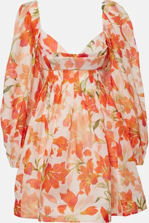ZIMMERMANN Tranquillity floral linen and silk minidress