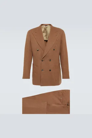 Thom Sweeney Double-breasted linen suit
