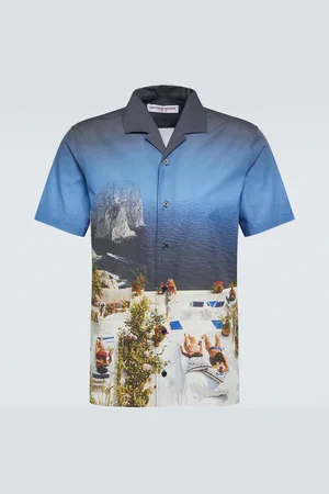 Orlebar Brown Hibbert printed cotton bowling shirt