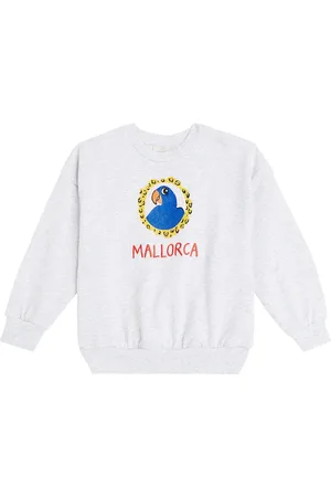 Mini Rodini Parrot embroidered cotton sweatshirt