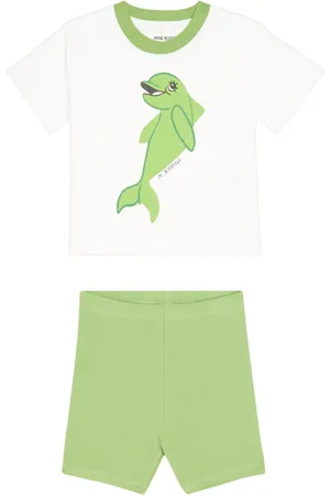 Mini Rodini Baby Dolphin T-shirt and shorts set