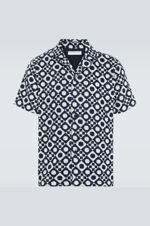 Orlebar Brown Howell printed cotton terry shirt