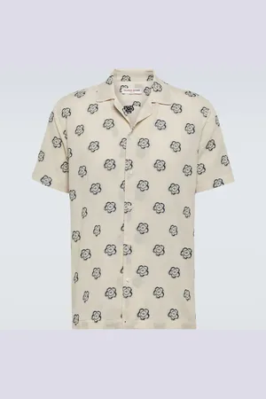 Orlebar Brown Marne cotton-blend jacquard bowling shirt