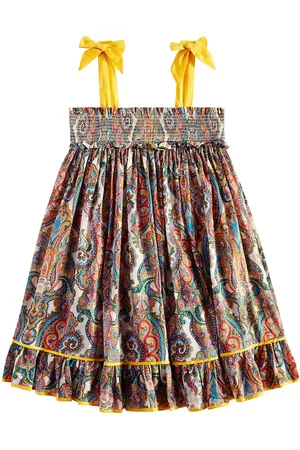 ZIMMERMANN Ottie shirred paisley cotton dress