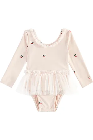 Konges Sløjd Konges SlÃ¸jd Baby tulle-trimmed rashguard swimsuit