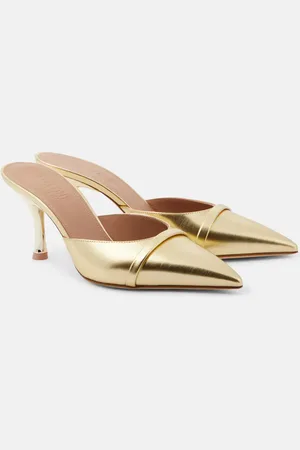 MALONE SOULIERS Joella 70 metallic leather mules