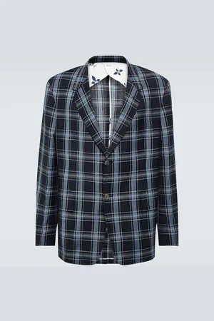 Thom Browne Checked wool and linen blazer