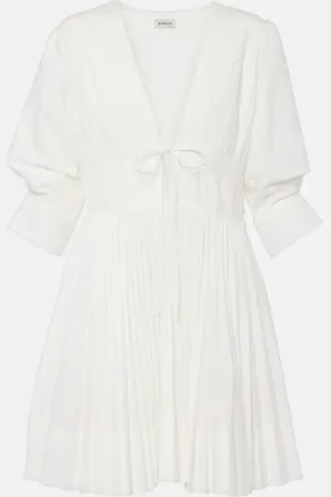 Simkhai Steph pleated cotton-blend minidress