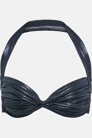 Norma Kamali Bill lamÃ© bra top
