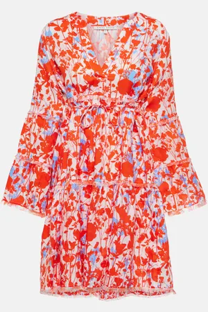 Heidi Klein Deia floral linen kaftan