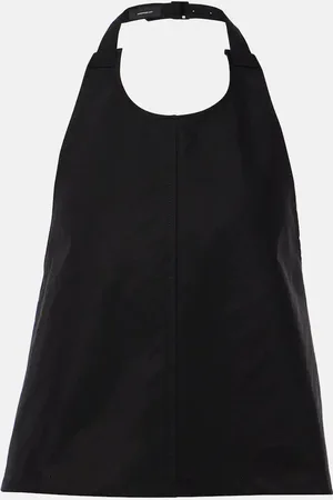 WARDROBE.NYC Drill halterneck cotton-blend twill top