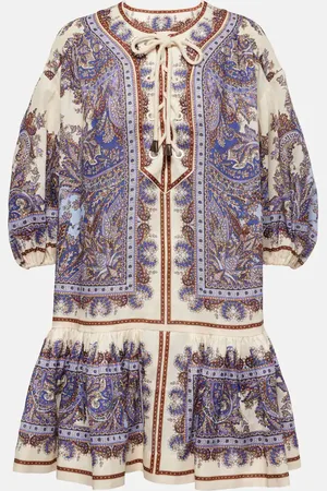 ZIMMERMANN Ottie Eyelet paisley linen minidress