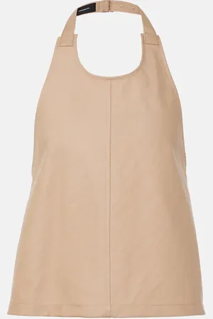 WARDROBE.NYC Halterneck cotton-blend drill top