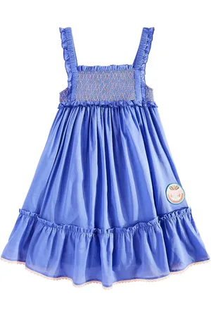 ZIMMERMANN Pop embroidered shirred cotton dress