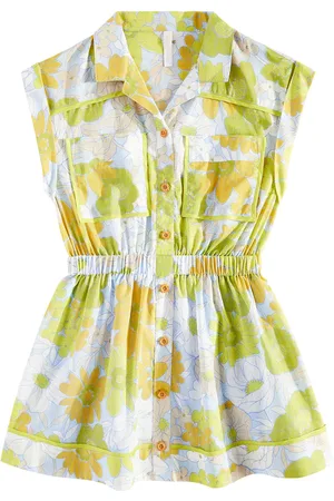 ZIMMERMANN Pop floral cotton shirt dress