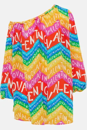 VALENTINO Chevron 24 silk minidress